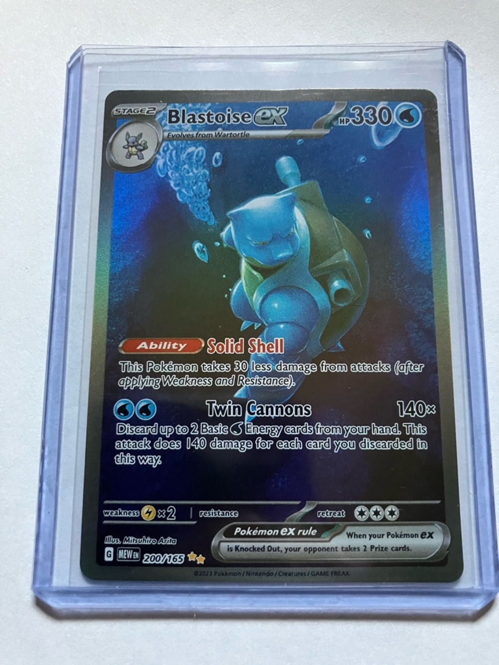2023 Blastoise ex Holographic Collector Card NM+